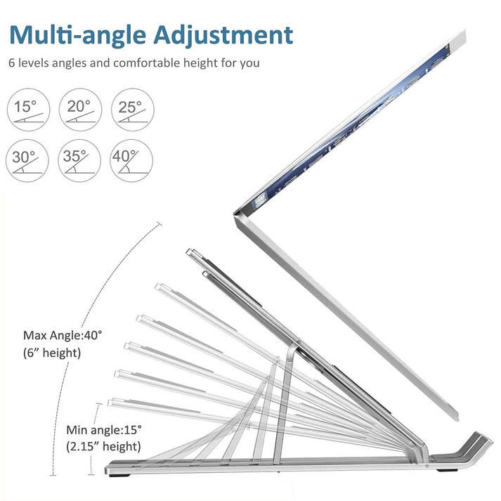 Aluminium foldable laptop stand